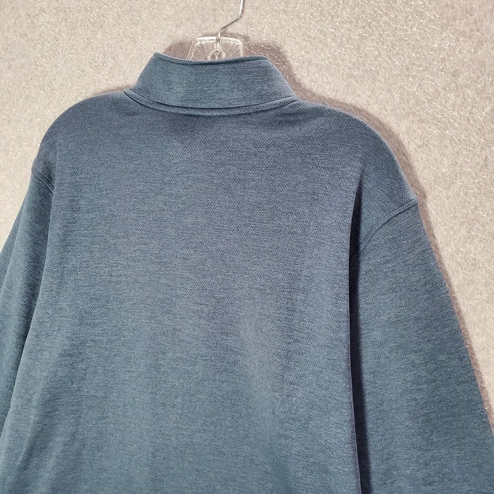 Adidas Men‎ Sweatshirt XL Golf 1/4 Zip Mock Neck Logo Long Sleeve Pullover